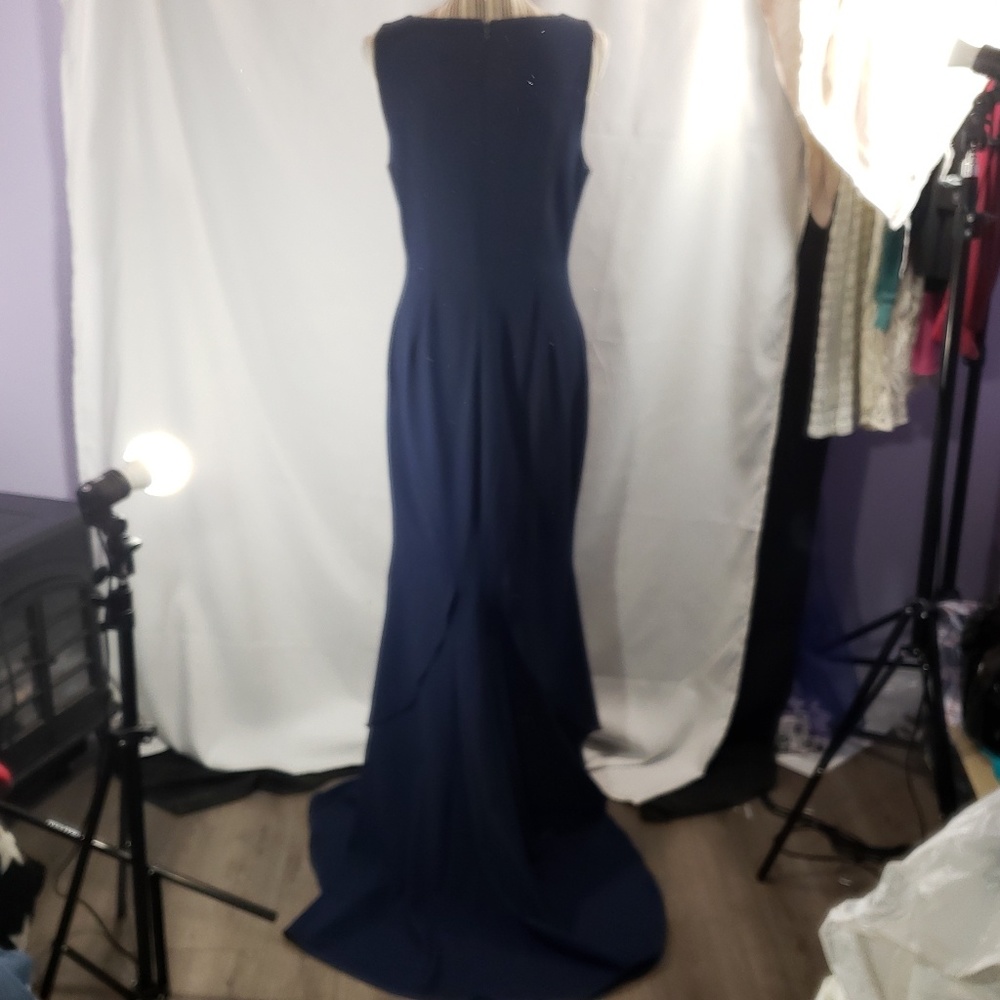 Zac Posen Gorgeous Navy Gown NWT Size 12 - Picture 4 of 8